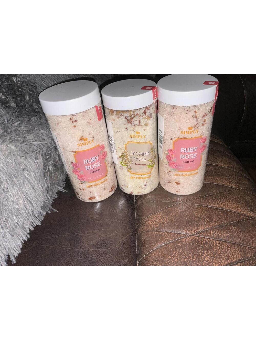 Simply Southern Bath Salt Trio Set: 2 Ruby Rose and 1 Jasmine Rose